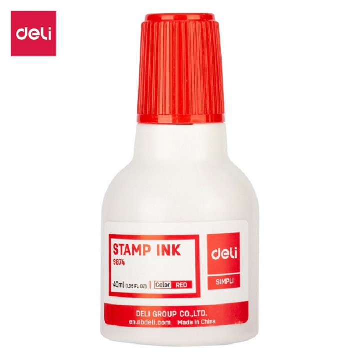 ⏩ Mực dấu - Stamp ink Deli E9874 - 40ml