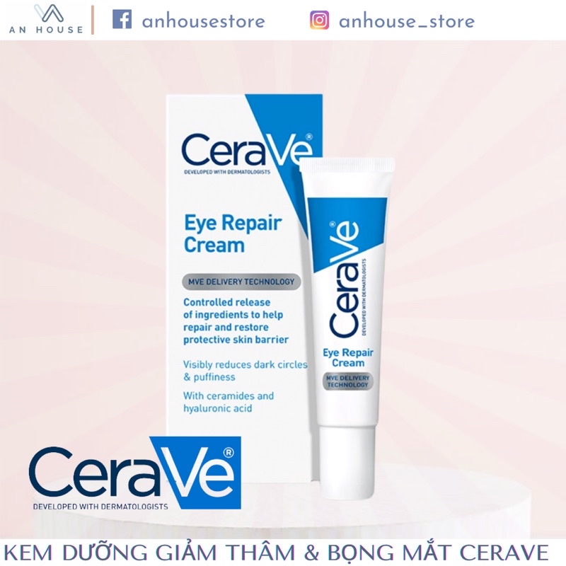 Kem dưỡng giảm thâm, bọng mắt CERAVE EYE CREAM 14.2g