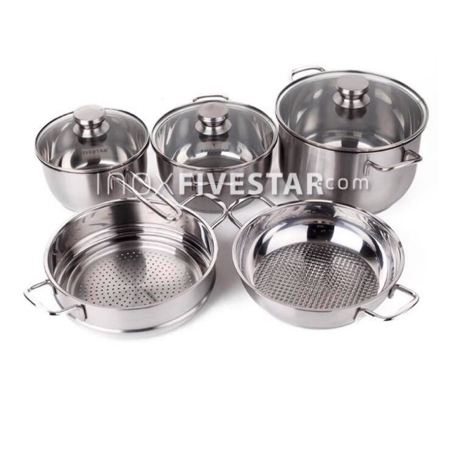 Bộ nồi inox 3 đáy Fivestar