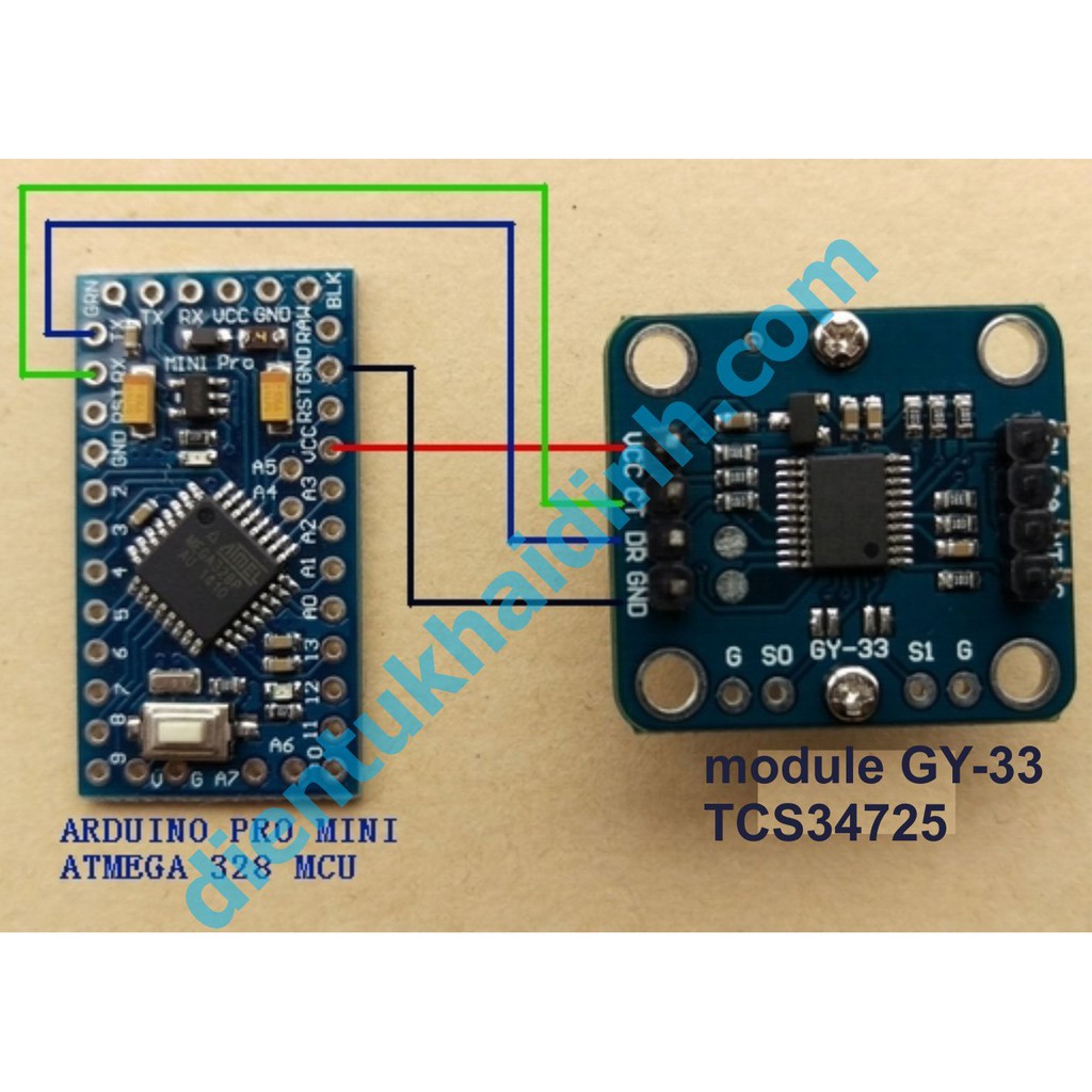 module cảm biến nhận biết màu sắc GY-33 TCS34725, giao tiếp I2C, UART kde3158
