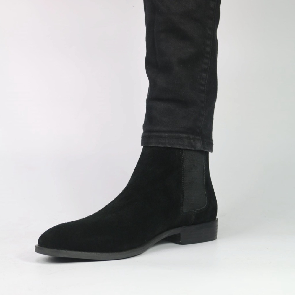Giày Chelsea Boots nam thời trang màu đen chất liệu da lộn | BigBuy360 - bigbuy360.vn