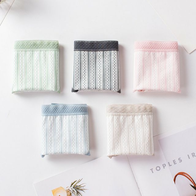Quần Lót Cotton Cạp Ren Phối Họa Tiết Zic Zac mã 045