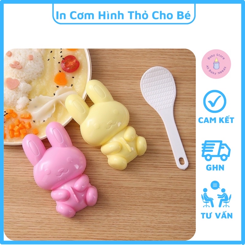 Khuôn Ép Cơm, Khuôn In Cơm Hình Thỏ Đáng Yêu Cho Bé