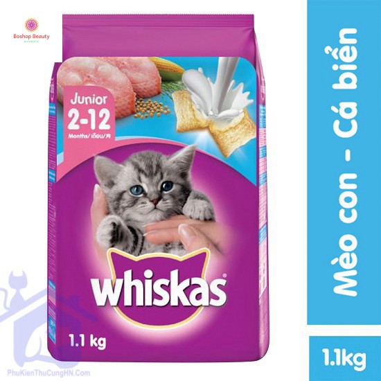 [Mã giảm mỹ phẩm chính hãng] Thức ăn cho mèo con whiskas junior - 1.1Kg