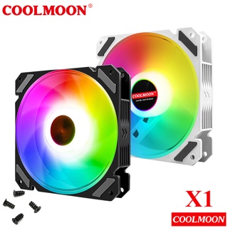 Mua Quạt Tản Nhiệt  Fan Led ARGB Coolmoon X1 & Bộ Hub Coolmoon + điều khiển - Tặng kèm ốc vít