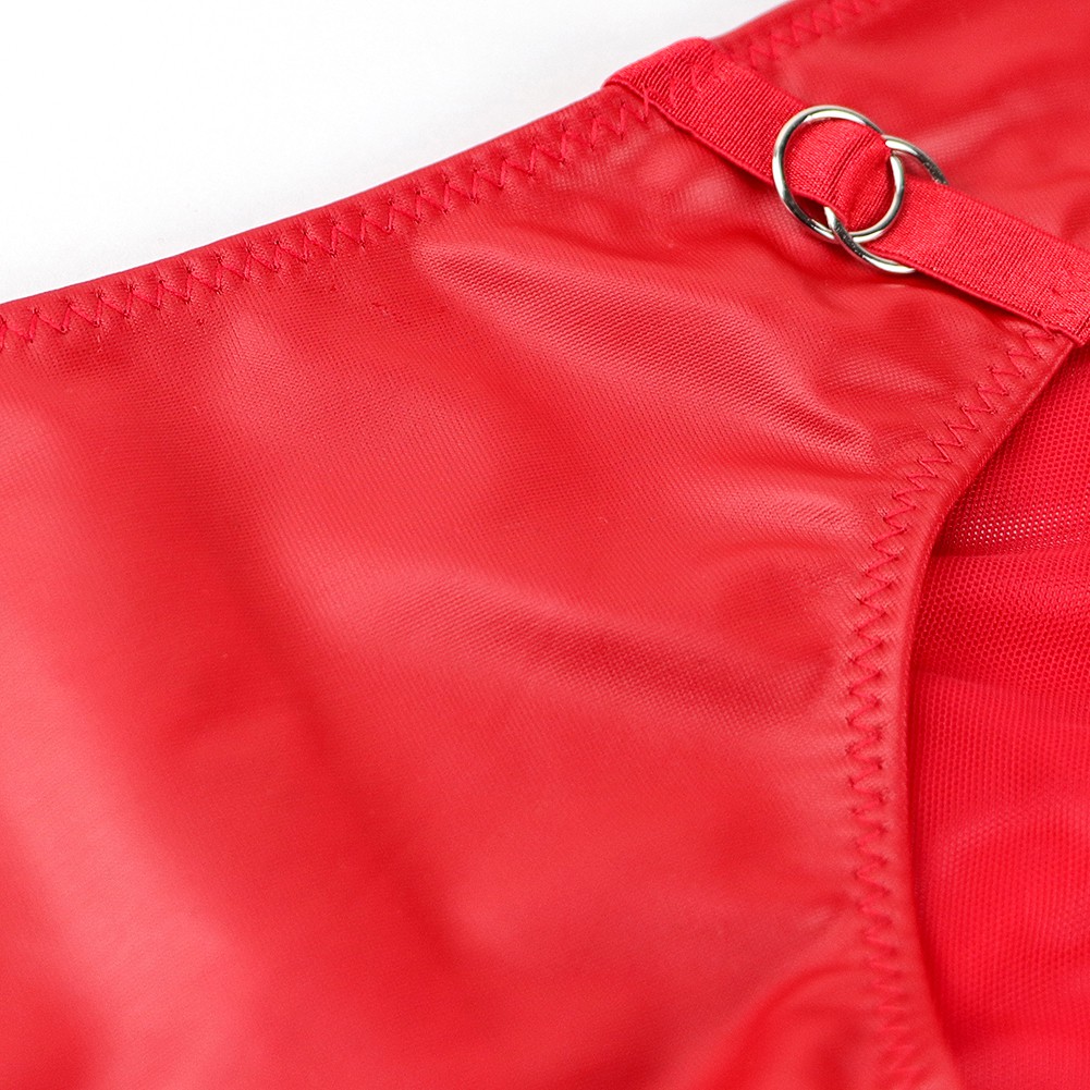 Bộ đồ lót VARSBABY V791PS thon gọn phối da màu trơn phong cách gợi cảm thời trang câu lạc bộ cho nữ