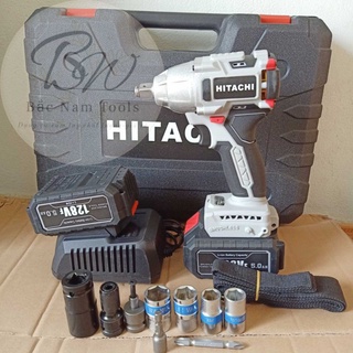 Máy siết bulong pin hitachi 💥 loại 1 💥 máy siết bulong không chổi than đa năng: khoan pin,bắn vít,siết bulong.pin 10cell