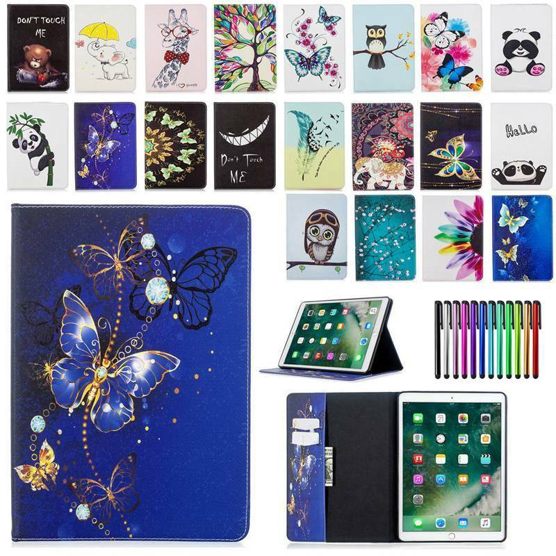 For Amazon Kindle Fire HD 8 8" 2018&2017 Pattern PU Leather Case Flip Smart Stand Card Slot Wallet Cover