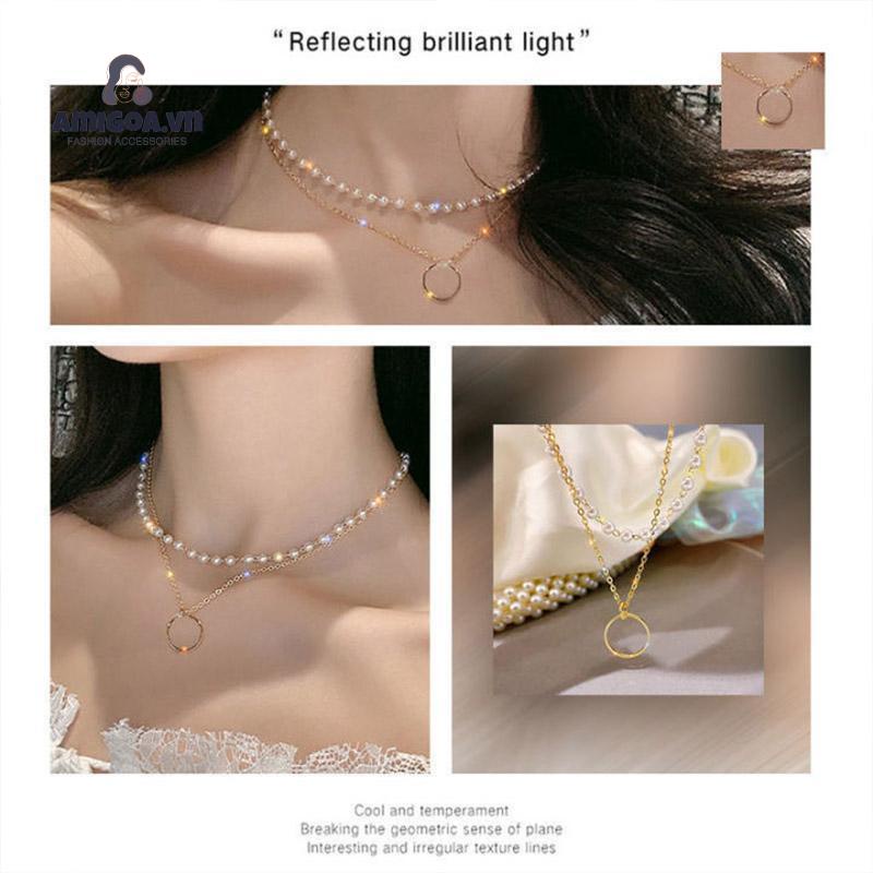 ✨✨Vòng Cổ Chuỗi Ngọc Trai Nhân Tạo Tự Nhiên Khí Chất Thời Trang Nữ Tính Thiết Kế Cảm Giác Tối Đa