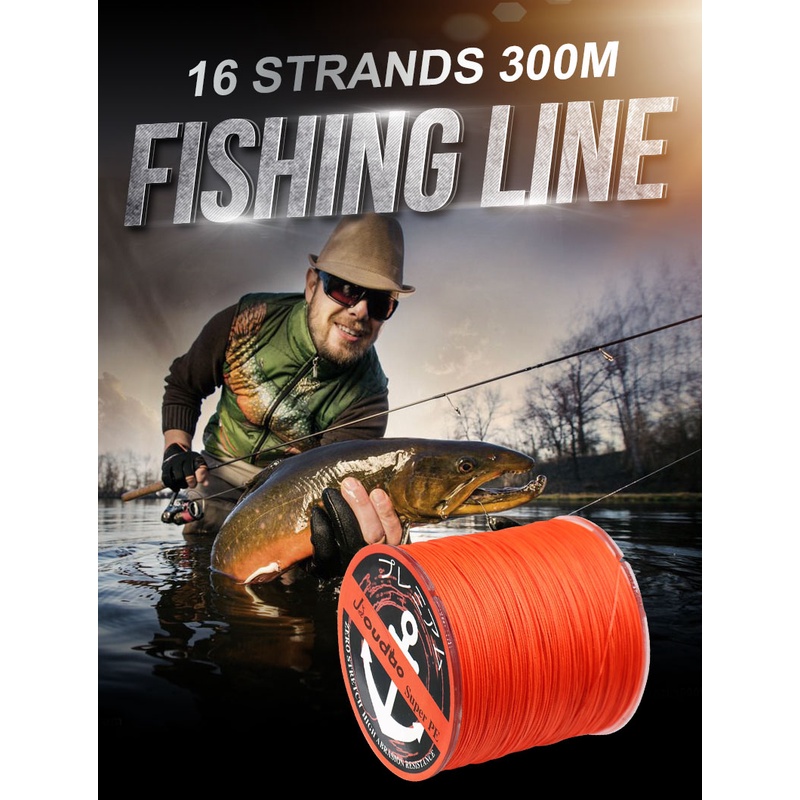 Cuộn Dây Câu Cá Bện 16 Sợi PE Siêu Bền 55LB-280LB 300M