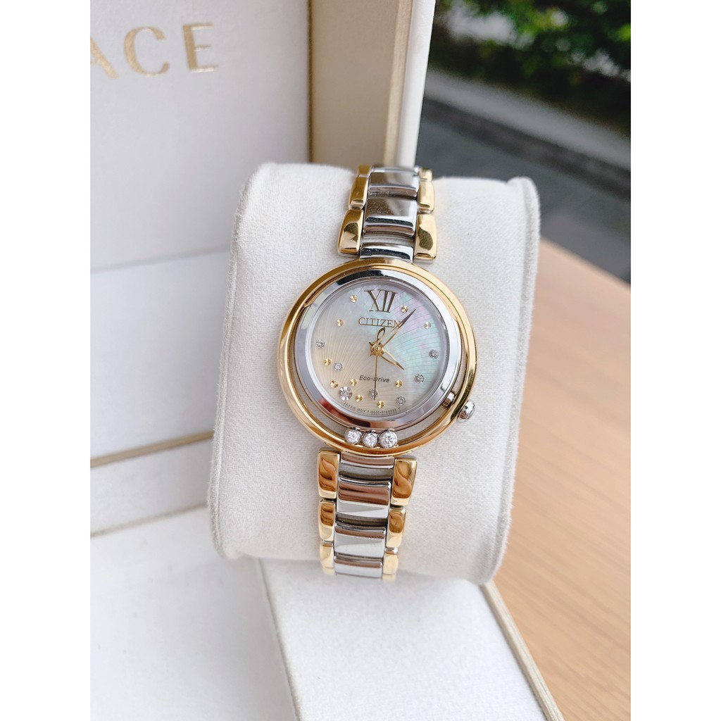 Đồng hồ nữ chính hãng Citizen Sunrise EM0324-58D - Máy Quartz pin năng lượng ánh sáng - Kính Sapphire