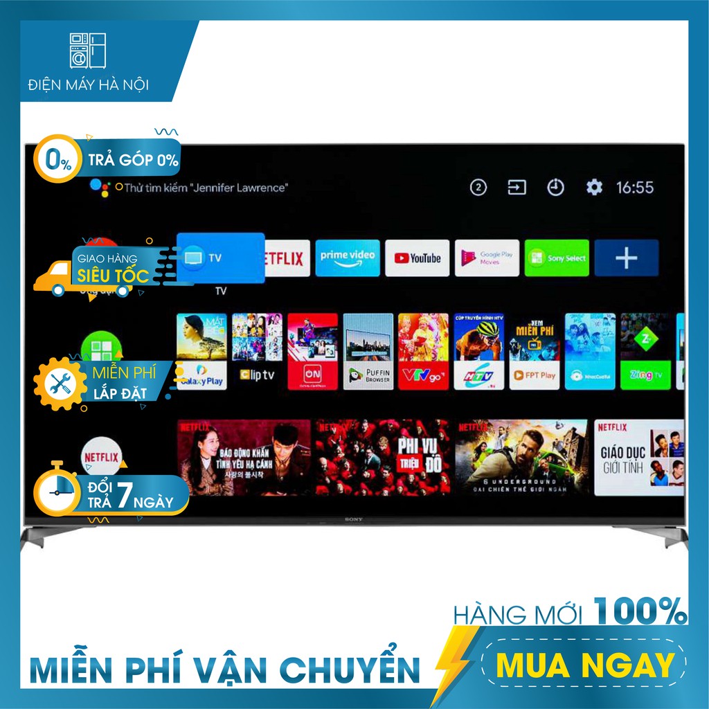 SmartTivi Sony Android 4K Ultra HD 65inch 65X9500H - Bảo hành chính hãng 24 tháng