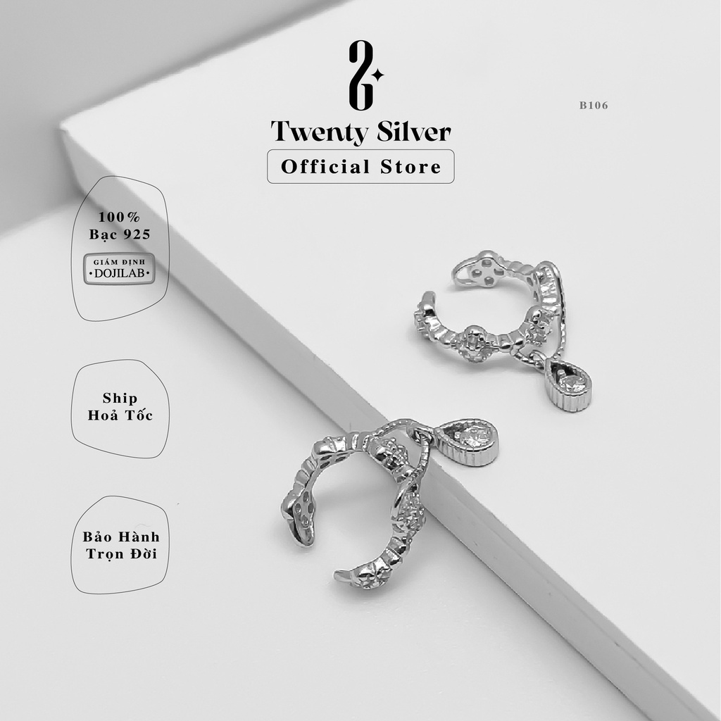 Khuyên Tai Bạc Nữ S925 Noble BTARE6973. Bông Tai Bạc Nữ S925 20Silver