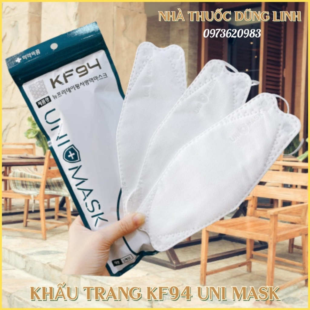 50 Chiếc Khẩu Trang 4 Lớp KF94 UNI MASK Chống Bụi Mịn Và Kháng Khuẩn Hàng Cao Cấp Hàn Quốc