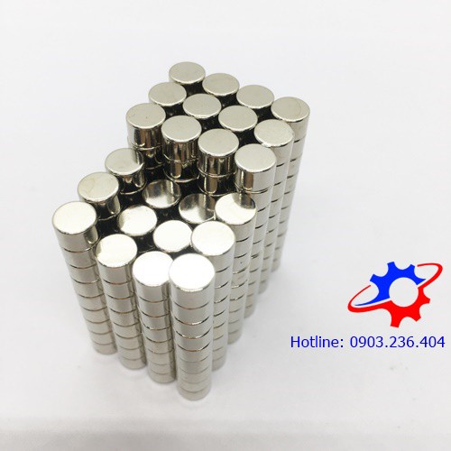 Nam châm vĩnh cửu kích thước 6x4mm mạ Nikel