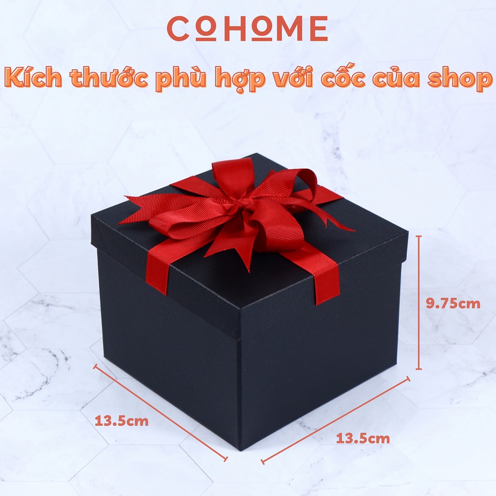 Hộp đựng quà tặng sinh nhật CoHome, hộp quà sang trọng tặng kèm lót rơm