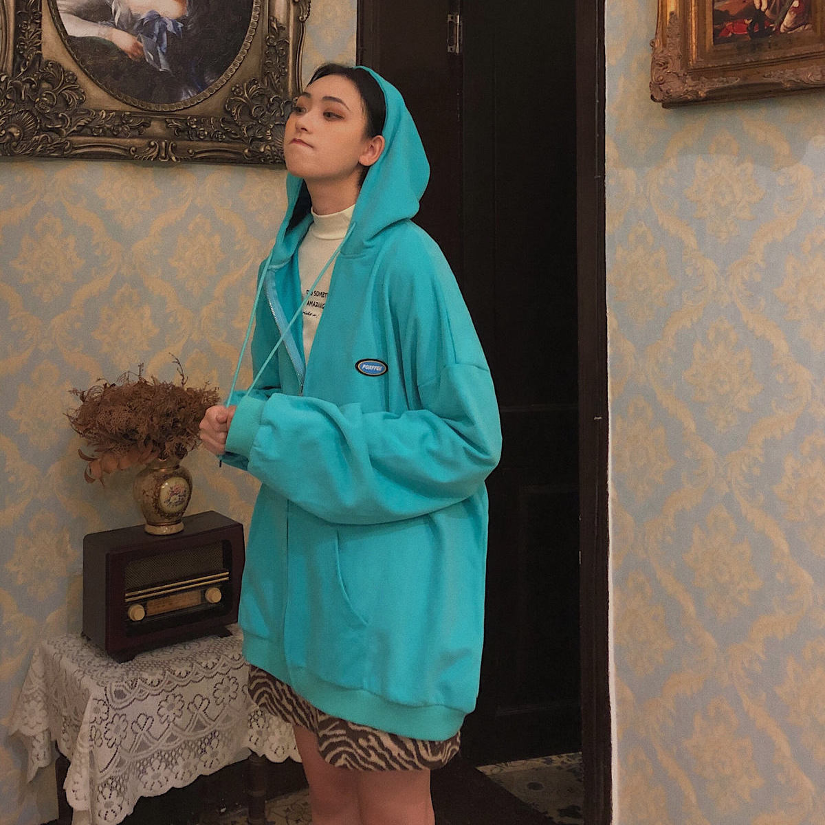 Áo Nỉ Nữ Dài Tay Cổ Tròn Thời Trang Hàn | BigBuy360 - bigbuy360.vn