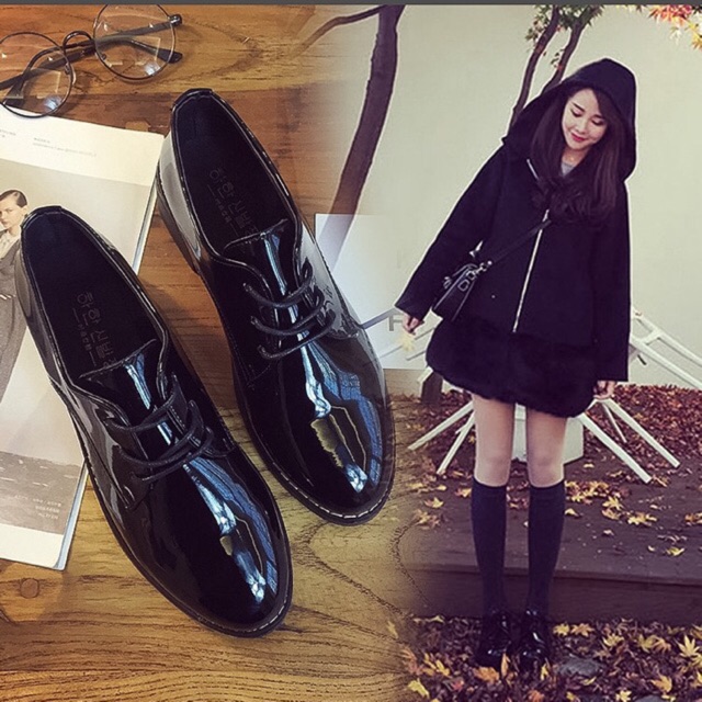 Giày oxfort da mờ