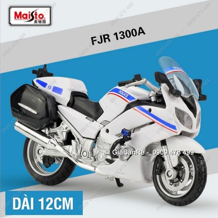 Xe Mô Hình Moto Cảnh Sát Yamaha FJR 1300A Tỉ Lệ 1:18 - Maisto - 8884t