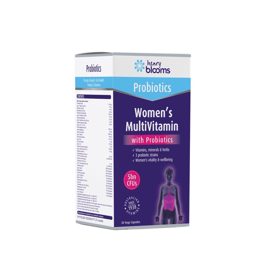 Vitamin Tổng Hợp Cho Nữ Women's Multivitamin With Probiotics Henry Blooms