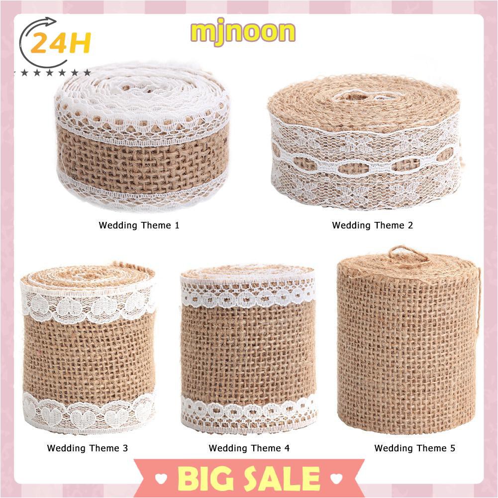 1 Cuộn Vải Đay Phối Ren Dùng Trang Trí