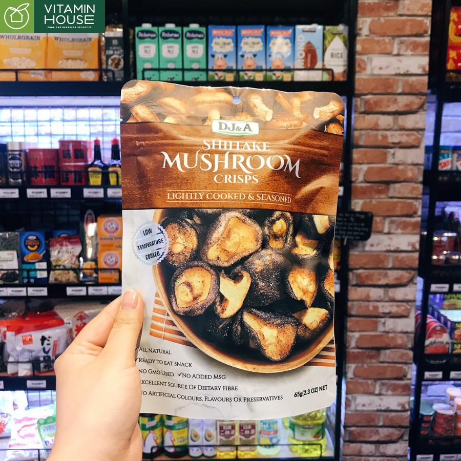 Nấm hương sấy giòn DJ&amp;A 65g vị cay và truyền thống [VITAMIN HOUSE]