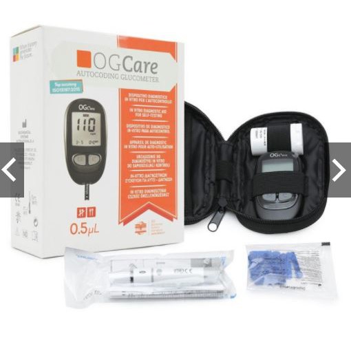Máy thử tiểu đường OG Care  tặng kèm 25 que + 25 kim