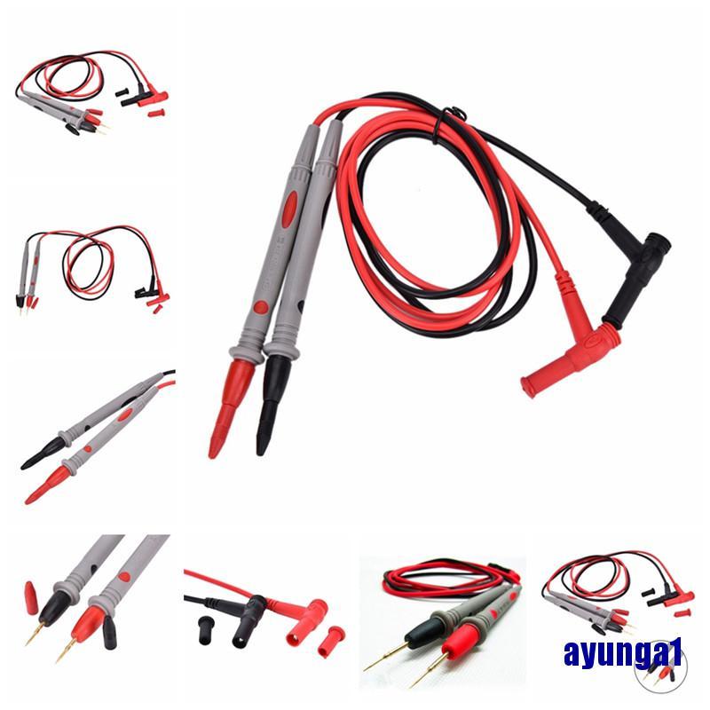 (ayunga1) 2pcs Hot Universal Digital Multimeter Multi Meter Test Lead Probe Wire Pen Cable