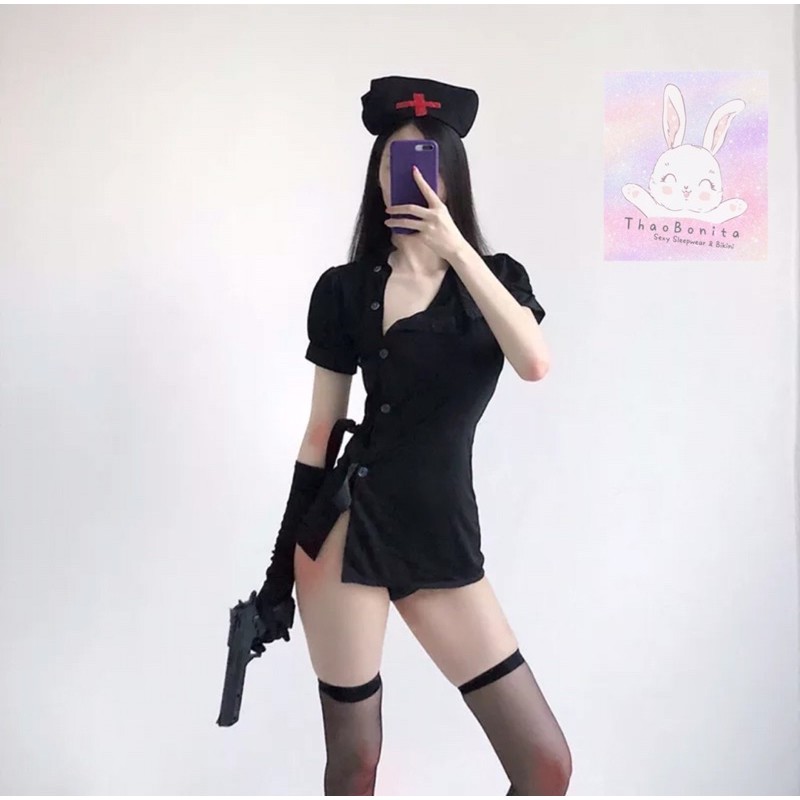 Bộ ngủ cosplay Y Tá Halloween Huyền Bí 🚀GIAO HOẢ TỐC HCM🚀a