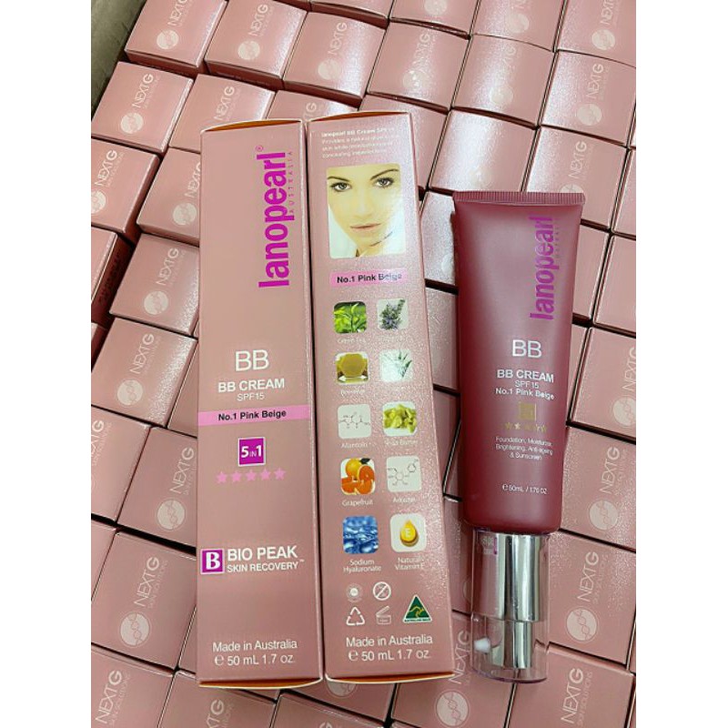 Kem nền che khuyết điểm Lanopearl BB Cream SPF15 tuýp 50ml của Úc