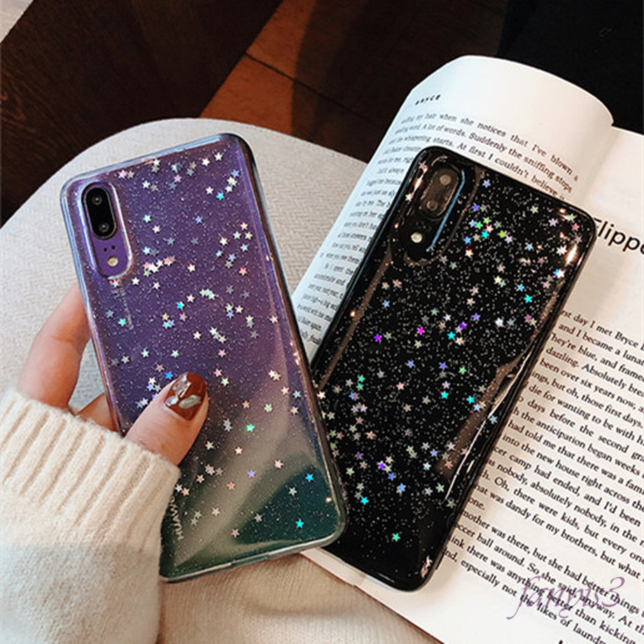 ốp điện thoại Trong Suốt Họa Tiết Ngôi Sao Lấp Lánh Cho Iphone Se 2020 11 Pro Max X Xr Xs Max 8 7 6 6s Plus | BigBuy360 - bigbuy360.vn