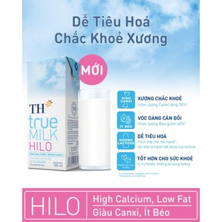Lốc sữa th true milk hilo 180ml giàu canxi, ít béo