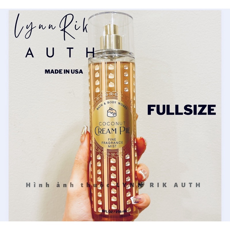 AUTH BBW BODY MIST XỊT THƠM COCONUT CREAM PIE USA