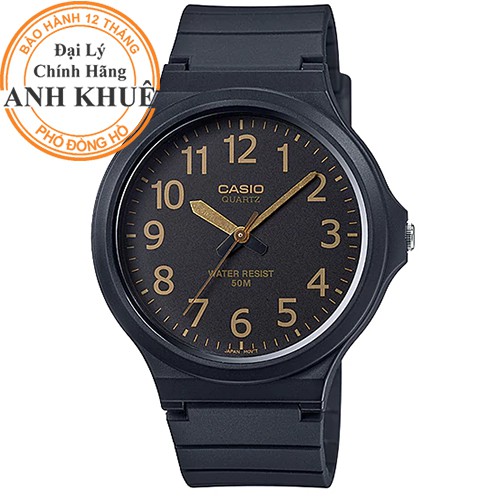 Đồng hồ nam dây nhựa Casio chính hãng Anh Khuê MW-240-1B2VDF
