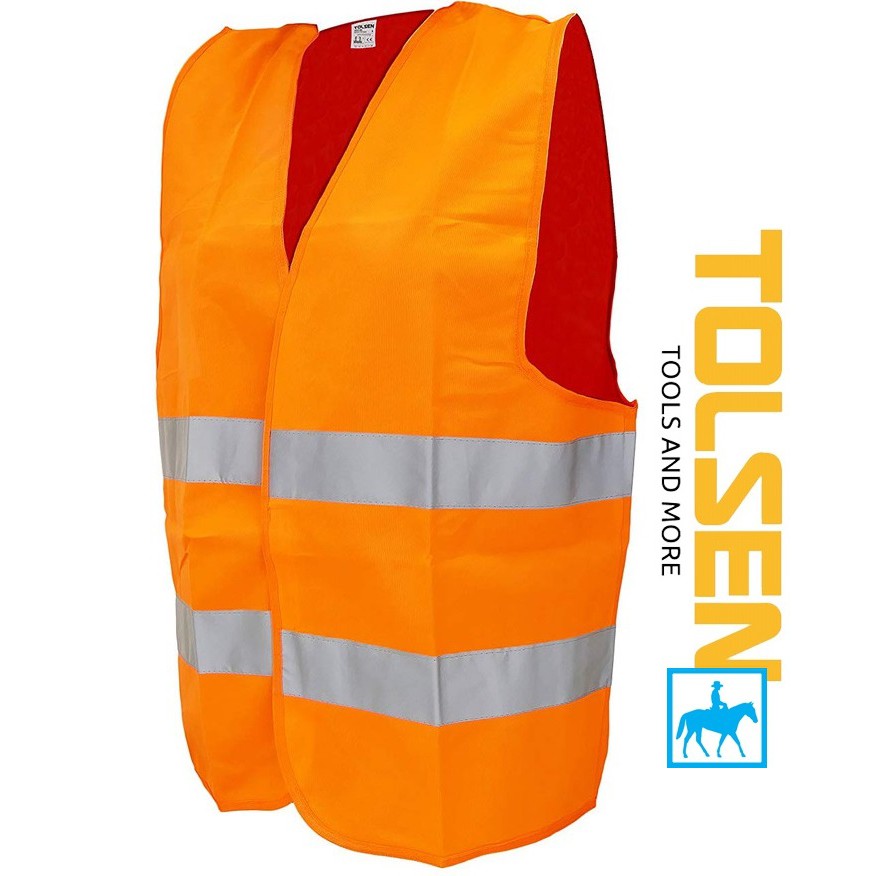 Áo Bảo Hộ Lao Động Dạ Quang Không Tay XXL TOLSEN 45112