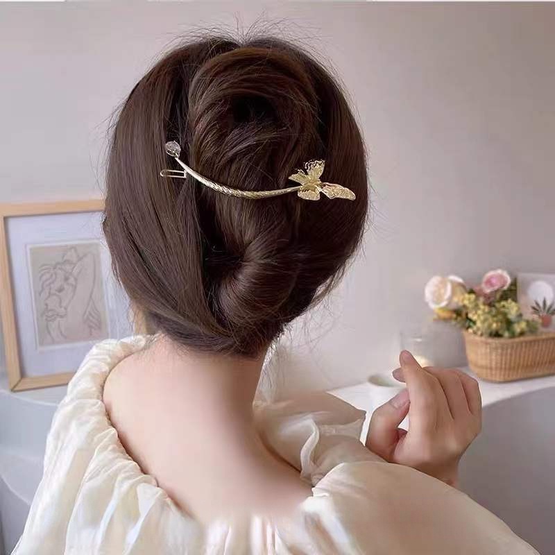 Kẹp Tóc Hình Bướm / Mặt Cười / Mặt Cười Lưng Phong Cách Hàn Quốc