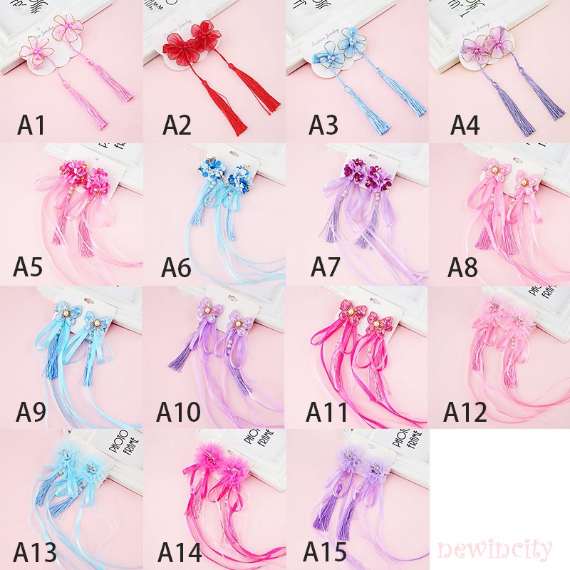 Kẹp tóc tua rua phong cách Trung Hoa dễ thương cho bé gái