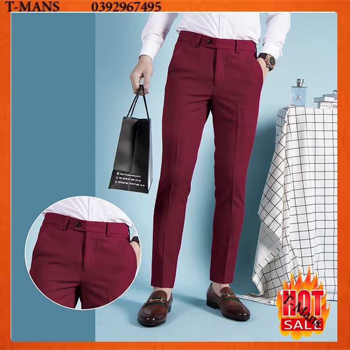 Quần tây nam vải co giãn màu xanh than | BigBuy360 - bigbuy360.vn