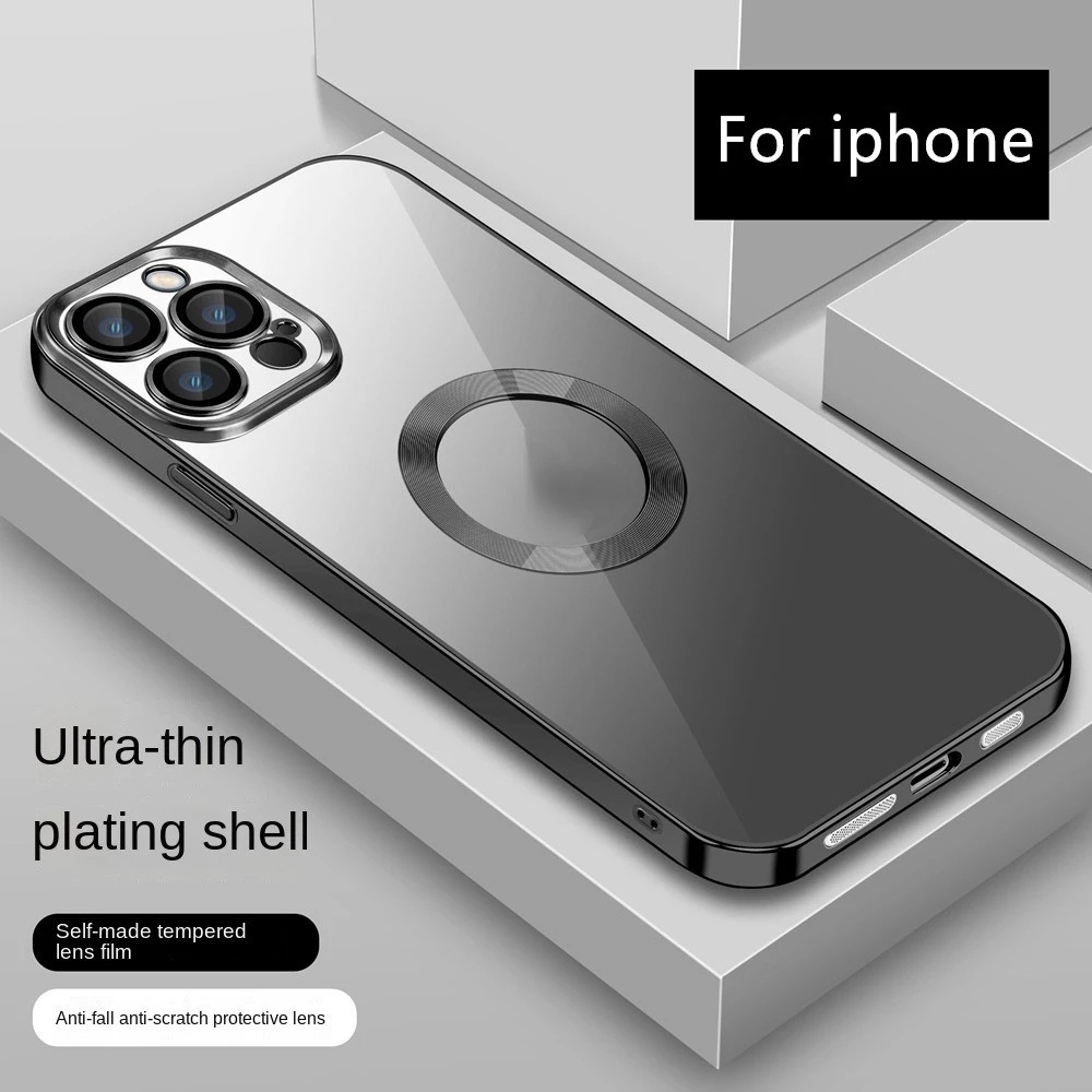 For iphone 14 Ốp lưng iphone trong mạ điện 6D bảo vệ camera 6/6plus/6splus/7/7plus/8/8plus/xs/11/12/13/pro/max/plus/promax