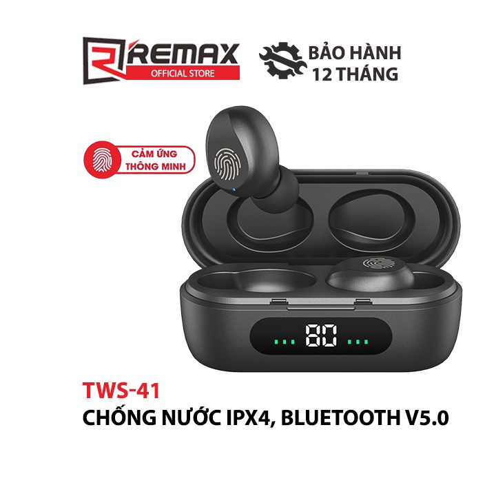 Tai Nghe Bluetooth True Wireless Remax TWS-41 tích hợp màn hình LED