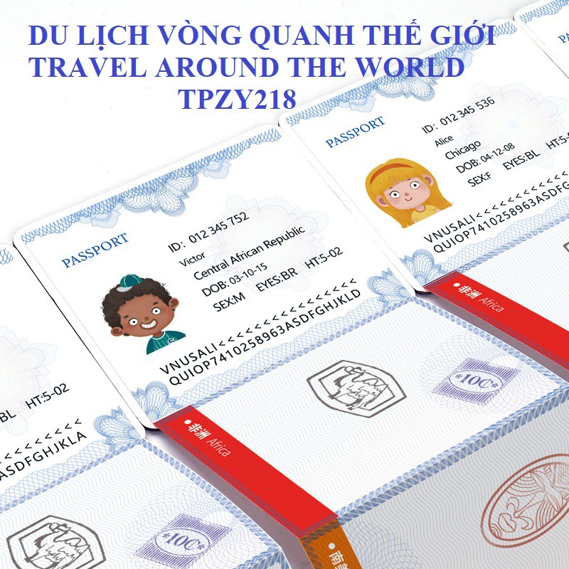 (giá tốt) Trò chơi board game DU LỊCH VÒNG QUANH THẾ GIỚI chính hãng TOI Travel Around The World TPZY218