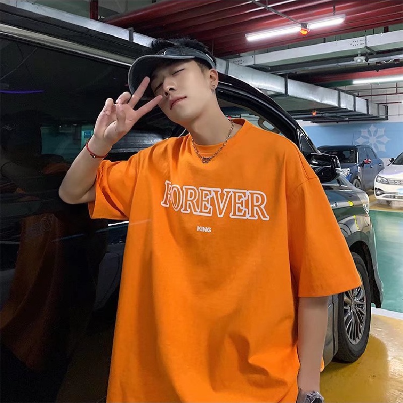 Áo Thun Tay Ngắn Dáng Rộng In Chữ Phong Cách Hip Hop Thời Trang Mùa Hè Cho Nam Và Nữ