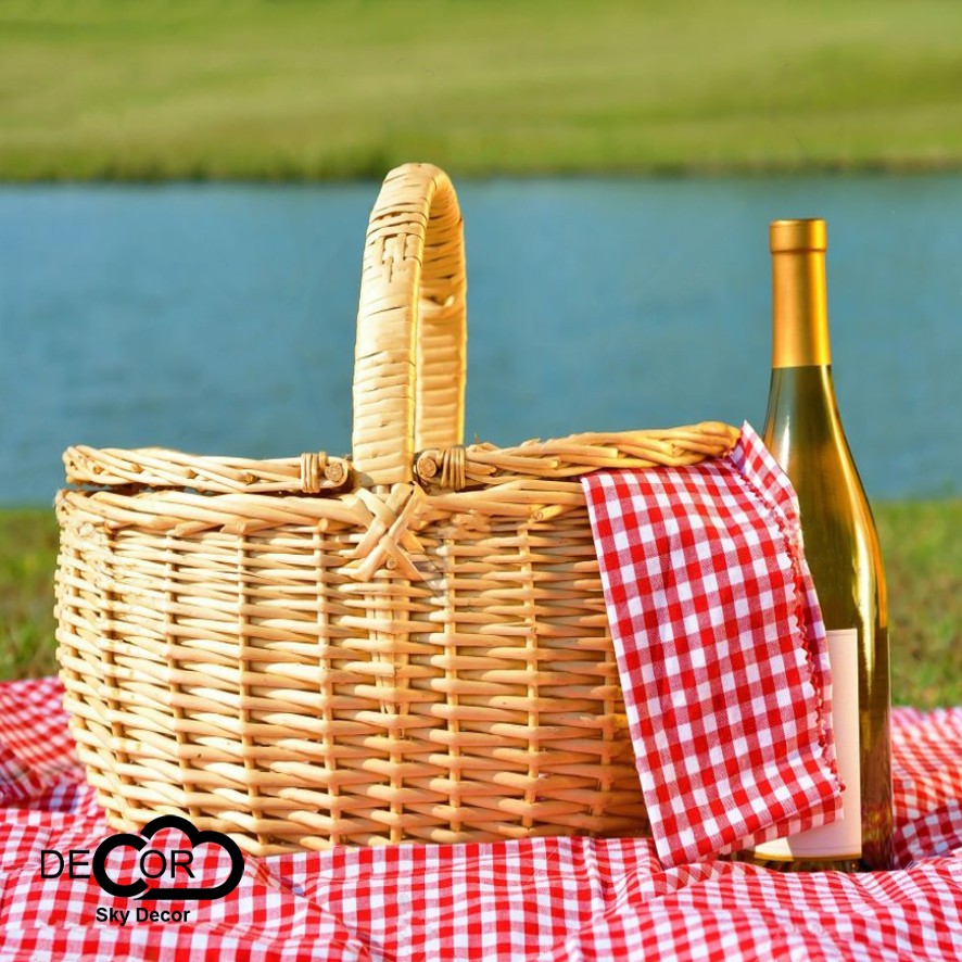 Thảm picnic caro đi du lịch, phụ kiện chụp ảnh lookbook, quay video