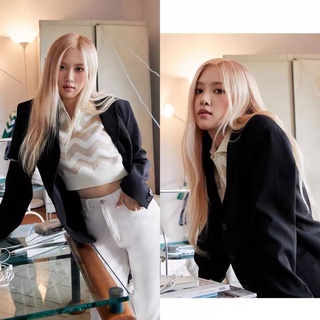 Áo blazer đen OiOi giống Rosé BLACKPINK