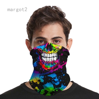 Vỏ bọc bảo vệ mặt và cổ chống tia UV không đường may in hình đầu lâu 3D thời trang 2020