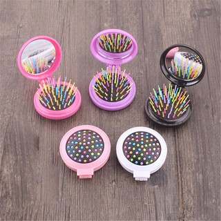 Gương Mini Kèm Lược Chải Tóc Gỡ Rối