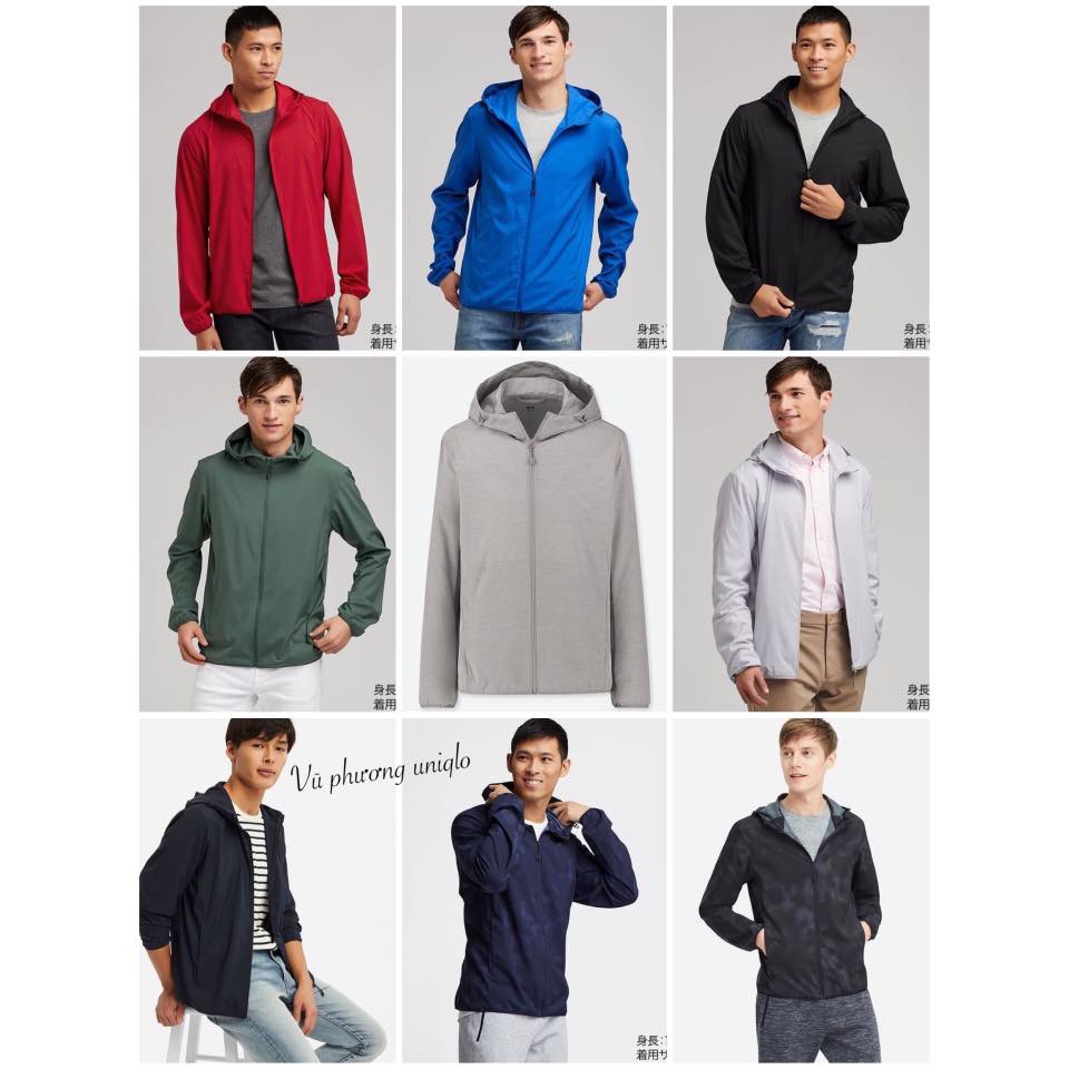 Áo gió 1 lớp nam uniqlo nhat