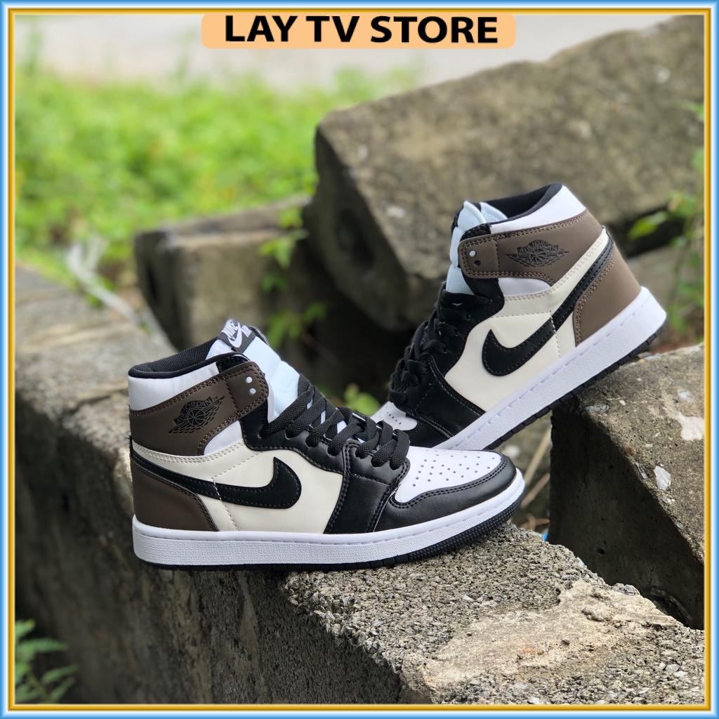 Giày Jordan 1, Giày thể thao JD1 đen cao panda nam nữ hàng cao cấp full box