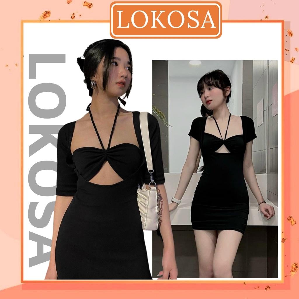 Đầm Body Nữ LOKOSA Váy Ôm Body Sexy Nhún Ngực Rút Dây Tay Ngắn Màu Trơn Đi Chơi, Đi Dự Tiệc Năng Động Sang Trọng VD074 | BigBuy360 - bigbuy360.vn