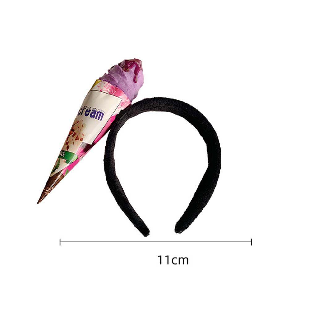 MXGOODS Băng đô cài tóc rửa mặt Hình Cây Kem Dễ Thương Cho Nữ